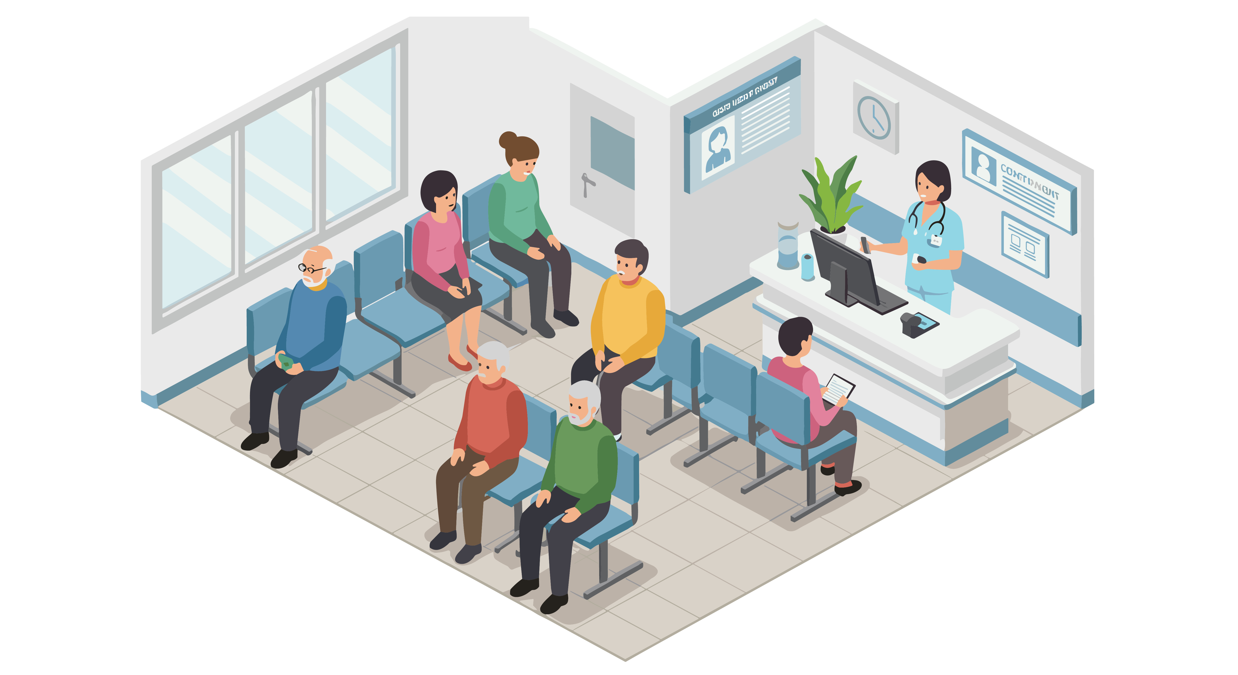 Busy waiting room due to last-minute cancellations